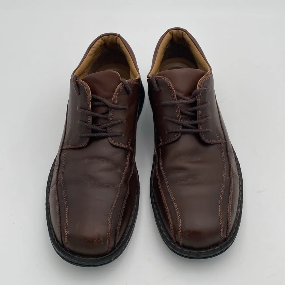 Dockers Men's Brown Leather pro style Shoes Oxford men 10M office casual comfort